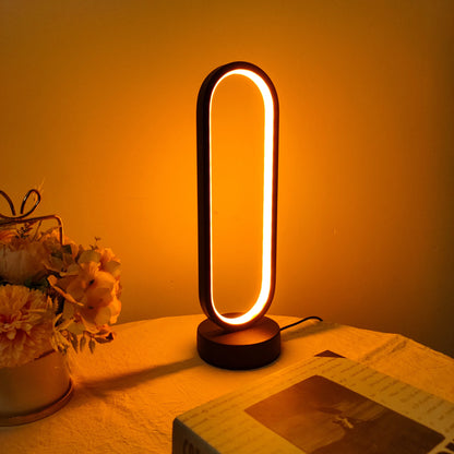 Ring-Shaped LED Night Light, Adjustable Brightness for Bedroom and Living Room, 3-Color Bedside Lamp